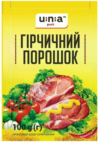 Гірчичний порошок Una pack гірчиця суха 100 г